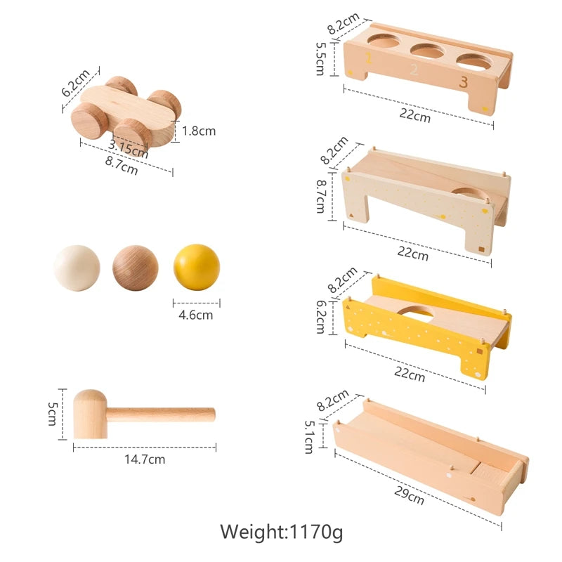 Montessori Kaffeemaschine aus Holz – Kinder-Küchenspielzeug-Set für Rollenspiele, Pädagogisches Holzspielzeug, Ideales Geschenk für Kleinkinder