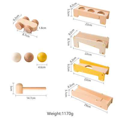Montessori Kaffeemaschine aus Holz – Kinder-Küchenspielzeug-Set für Rollenspiele, Pädagogisches Holzspielzeug, Ideales Geschenk für Kleinkinder