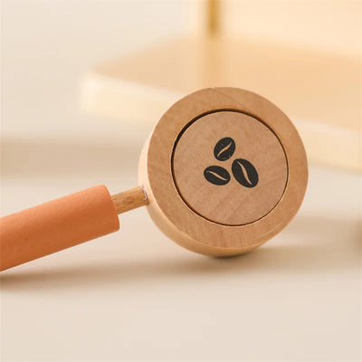 Montessori Kaffeemaschine aus Holz – Kinder-Küchenspielzeug-Set für Rollenspiele, Pädagogisches Holzspielzeug, Ideales Geschenk für Kleinkinder