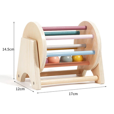 Montessori Holz-Greifling mit Glöckchen – Musikalisches Baby-Spielzeug und Rassel