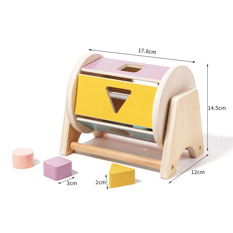 Montessori Holz-Greifling mit Glöckchen – Musikalisches Baby-Spielzeug und Rassel