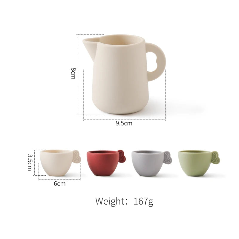 Montessori Kaffeemaschine aus Holz – Kinder-Küchenspielzeug-Set für Rollenspiele, Pädagogisches Holzspielzeug, Ideales Geschenk für Kleinkinder
