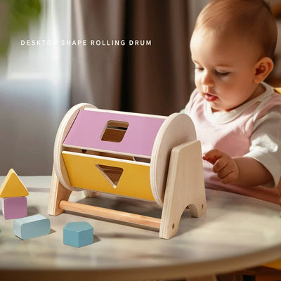 Montessori Holz-Greifling mit Glöckchen – Musikalisches Baby-Spielzeug und Rassel