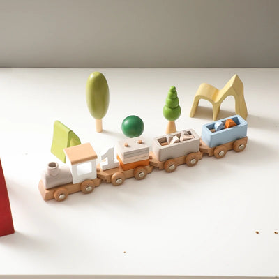 Montessori Kaffeemaschine aus Holz – Kinder-Küchenspielzeug-Set für Rollenspiele, Pädagogisches Holzspielzeug, Ideales Geschenk für Kleinkinder